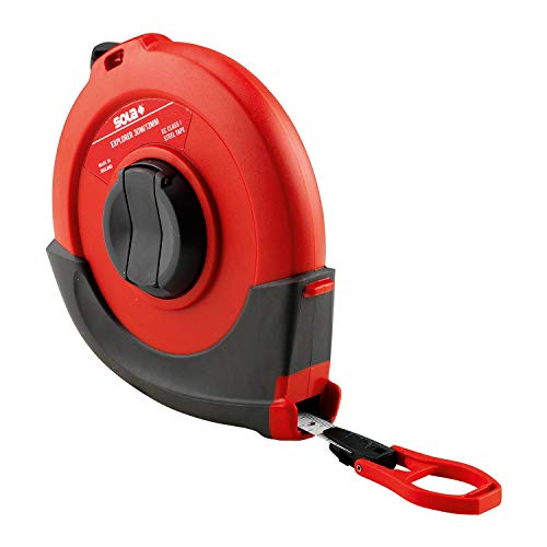 SOLA EXPLORER - Maßband 30m / 13mm - Stahlband, weiss lackiert mit mm Skala - Genauigkeitsklasse I - Bandmaß mit Multifunktions-Endhaken - Metermaß Länge - 20m, 30m, 50m SOLA EXPLORER - Maßband 30m / 13mm - Stahlband, weiss lackiert mit mm Skala - Genauigkeitsklasse I - Bandmaß mit Multifunktions-Endhaken - Metermaß Länge - 20m, 30m, 50m von Sola