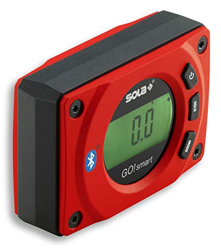 SOLA - GO! smart - Winkelmesser digital mit Bluetooth - digitale Wasserwaage mit LCD - Fernsteuerung über Smartphone und App - Neigungsmesser magnetisch mit V-Nut - bevel box magnetic - IP54 - von Sola
