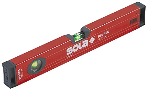 SOLA LSB16 Big Red Aluminum Box Balken Level with 2 60% Magnified Vials, 16 Inch von Sola
