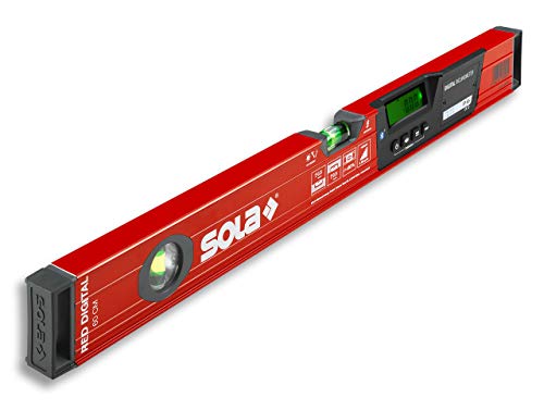 SOLA - RED 60 digital - digitale Wasserwaage mit Bluetooth - Wasserwaage digital mit LCD - Fernsteuerung über Smartphone und App - Neigungsmesser digital - IP65 von Sola