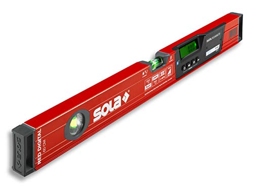 SOLA - RED 60 digital - digitale Wasserwaage 60 cm mit Bluetooth - Wasserwaage digital mit LCD - Fernsteuerung über Smartphone und App - Neigungsmesser digital - IP65 von Sola