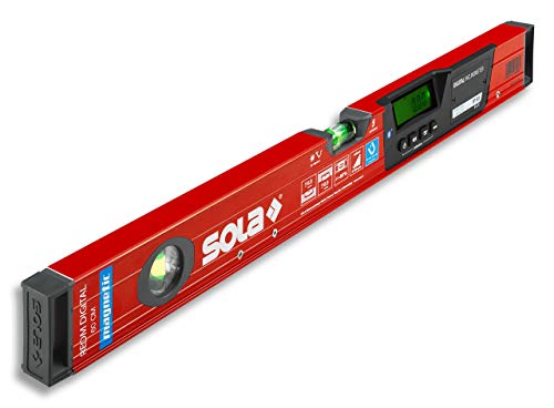 SOLA - REDM 60 digital - digitale Wasserwaage magnetisch 60cm mit Bluetooth - Wasserwaage digital mit LCD - Fernsteuerung über Smartphone und App - Neigungsmesser digital - IP65 von Sola