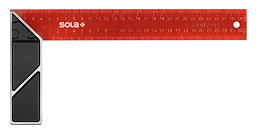 Sola 56014401 Schreinerwinkel"SRC 400" rot beschichtet in schwarz von Sola