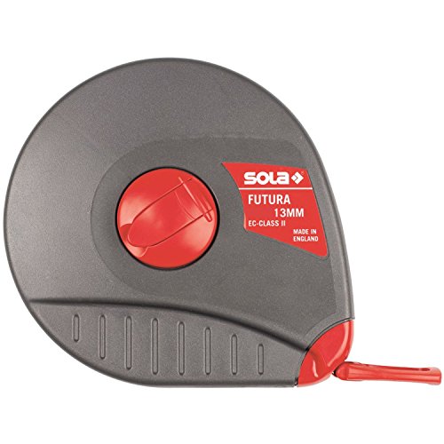 SOLA FUTURA - Maßband Glasfaser 30m / 13mm - gelb mit mm Skala - Genauigkeitsklasse II - Bandmaß mit Multifunktions-Endhaken - Metermaß Länge - 10m, 20m, 30m SOLA FUTURA - Maßband Glasfaser 30m / 13mm - gelb mit mm Skala - Genauigkeitsklasse II - Bandmaß mit Multifunktions-Endhaken - Metermaß Länge - 10m, 20m, 30m von Sola