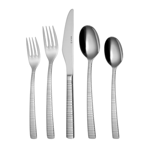 Sola Bali Besteck Set - 8 Personen Essbesteck, 70 Teilig - Rostfreiem Stahl - Robustes & Elegantes Design - Tafelbesteck - Spülmaschinenfest - Set mit Messern, Gabeln, Löffeln, Teelöffeln & mehr von Sola