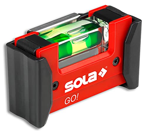 Sola GO! CLIP - Mini-Wasserwaage aus glasfaserverstärktem Kunststoff - Sola Wasserwaage klein für Elektriker - kleine Pocket-Wasserwaage - mit Gürtelklemme von Sola