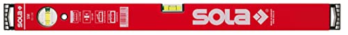 Sola SM RED - Wasserwaage aus Aluminium, 60 cm, mit 2 Luftblasen, Rot von Sola