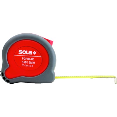 Taschenbandmaß Popular 5m x 19mm Taschenbandmaß Popular 5m x 19mm von Sola