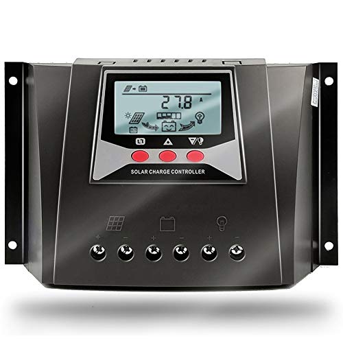 SolaMr 60A Solarladeregler 12V/24V/36V/48V Automatische Spannungserkennung Intelligenter Regler mit LCD Display für Solar Home System - WP6048D von SolaMr