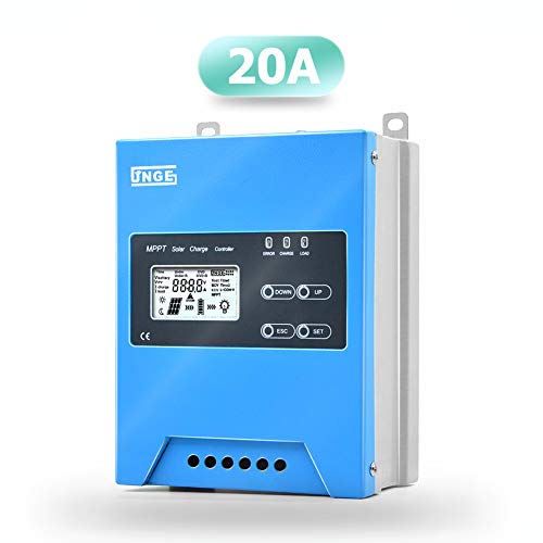 SolaMr MPPT 20A Solarladeregler 12V/24V Intelligente Identifizierung Buck Solarladeregler Solarpanel-Batterieregler mit LCD-Display Temperatursensor RS485-Schnittstelle - 20A von SolaMr