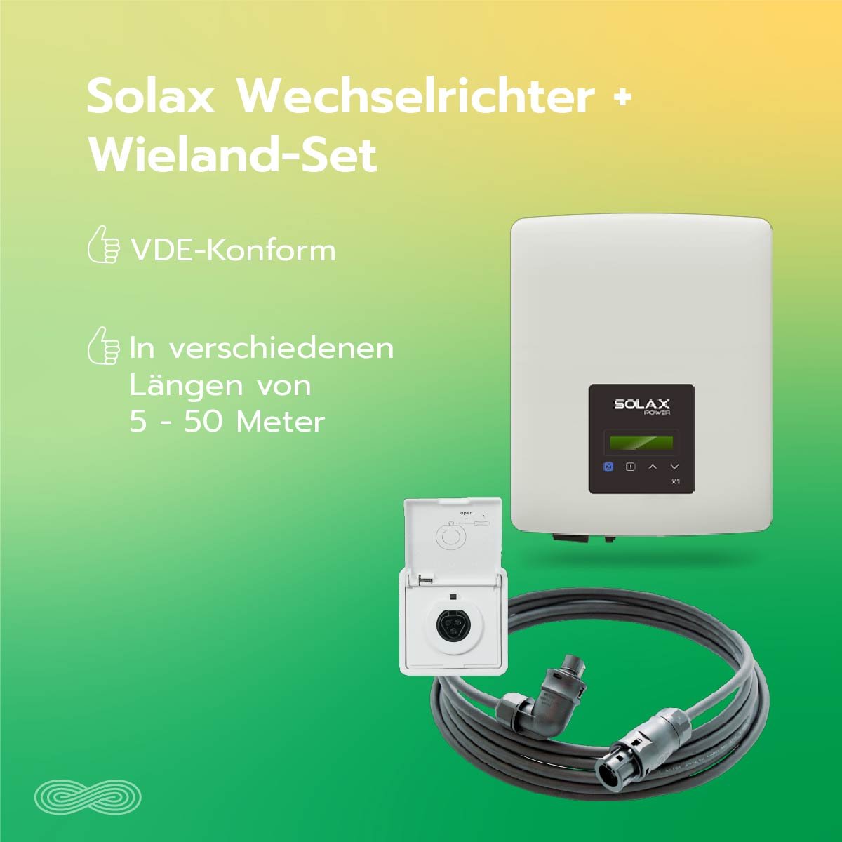SolaX Wechselrichter X1 Mini 600 Watt mit Wieland Dose, Stecker &... von SolaX Power