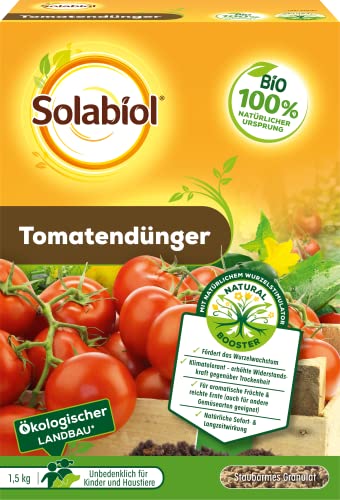 Solabiol Tomatendünger mit Wurzelstimulator und natürlicher Sofort- und Langzeitwirkung, 1,5 kg Packung von Solabiol