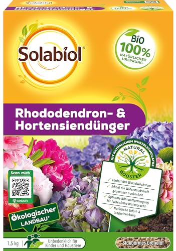 Solabiol Rhododendron- & Hortensiendünger, Spezialdünger mit Sofort- und Langzeitwirkung für Rhododendron, Hortensien und andere Moorbeetpflanzen, 1,5 kg, gelb Solabiol Rhododendron- & Hortensiendünger, Spezialdünger mit Sofort- und Langzeitwirkung für Rhododendron, Hortensien und andere Moorbeetpflanzen, 1,5 kg, gelb von Solabiol