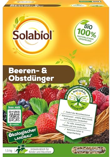 Solabiol Beeren- & Obstdünger, Spezialdünger mit Sofort- und Langzeitwirkung für alle Beerenpflanzen, Kernobst und Steinobst 1,5 kg Solabiol Beeren- & Obstdünger, Spezialdünger mit Sofort- und Langzeitwirkung für alle Beerenpflanzen, Kernobst und Steinobst 1,5 kg von Solabiol