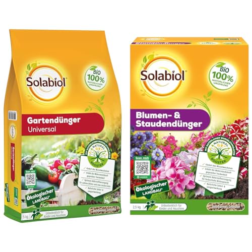 Solabiol Bio Gartendünger Universal mit Sofort- und Langzeitwirkung & Blumen- & Staudendünger, Spezialdünger mit Sofort- und Langzeitwirkung von Solabiol
