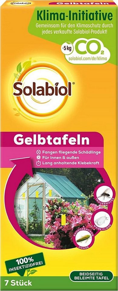 Solabiol Insektenvernichtungsmittel Solabiol Gelbtafeln 7 Stück Insektenabwehr Spezialleim ohne Insektizid von Solabiol