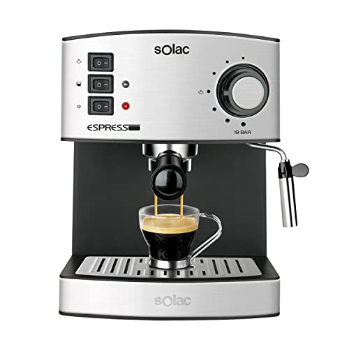 Solac S92020000 CE4480 Espresso Kaffeemaschine 19 bar mit Zerstäuber, rostfreier Edelstahl von Solac
