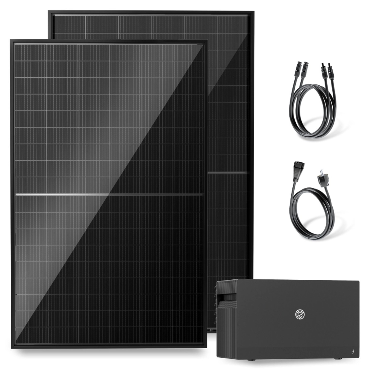 Solakon Balkonkraftwerk 1000W 800W Solaranlage mit Speicher Steckerfertig Komplettset Photovoltaik Anlage 800W Kabel 10m von Solakon