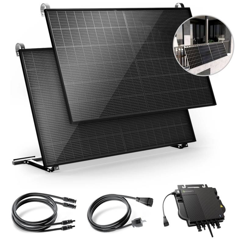 Solakon Balkonkraftwerk 1000W Solaranlage mit Balkonhalterung Steckerfertig Komplettset Photovoltaik 800W Kabellänge 10m Solakon Balkonkraftwerk 1000W Solaranlage mit Balkonhalterung Steckerfertig Komplettset Photovoltaik 800W Kabellänge 10m von Solakon