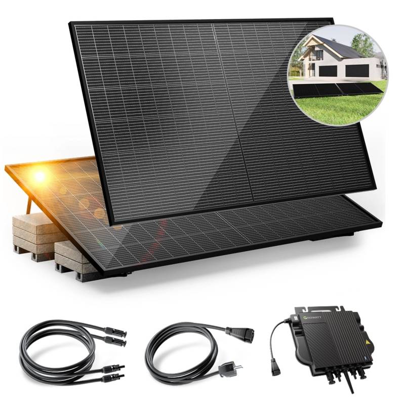 Solakon Balkonkraftwerk 1000W Solaranlage mit Gartenhalterung Steckerfertig Komplettset Photovoltaik 800W Kabellänge 10m Solakon Balkonkraftwerk 1000W Solaranlage mit Gartenhalterung Steckerfertig Komplettset Photovoltaik 800W Kabellänge 10m von Solakon