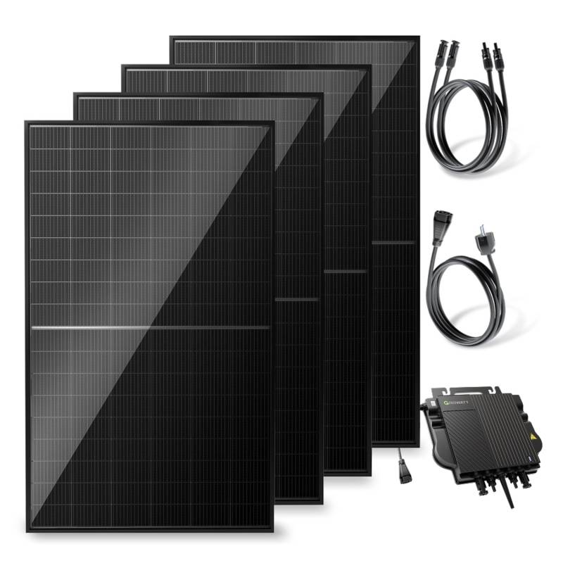 Solakon Balkonkraftwerk 2000W 800W Solaranlage Steckerfertig Komplettset 800W Kabellänge 10m von Solakon