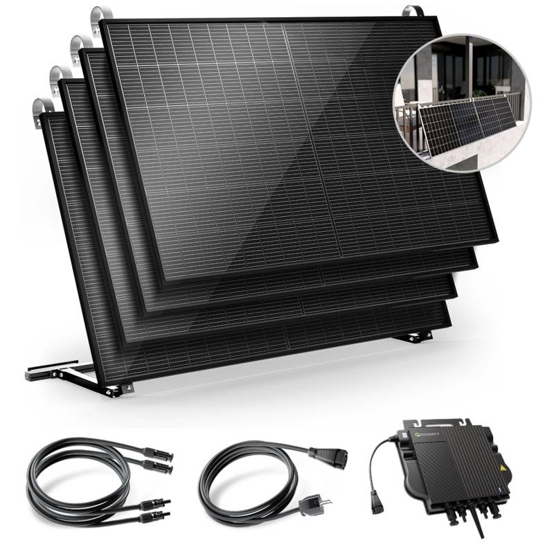 Solakon Balkonkraftwerk 2000W Solaranlage mit Balkonhalterung Steckerfertig Komplettset Photovoltaik 800W Kabellänge 10m Solakon Balkonkraftwerk 2000W Solaranlage mit Balkonhalterung Steckerfertig Komplettset Photovoltaik 800W Kabellänge 10m von Solakon