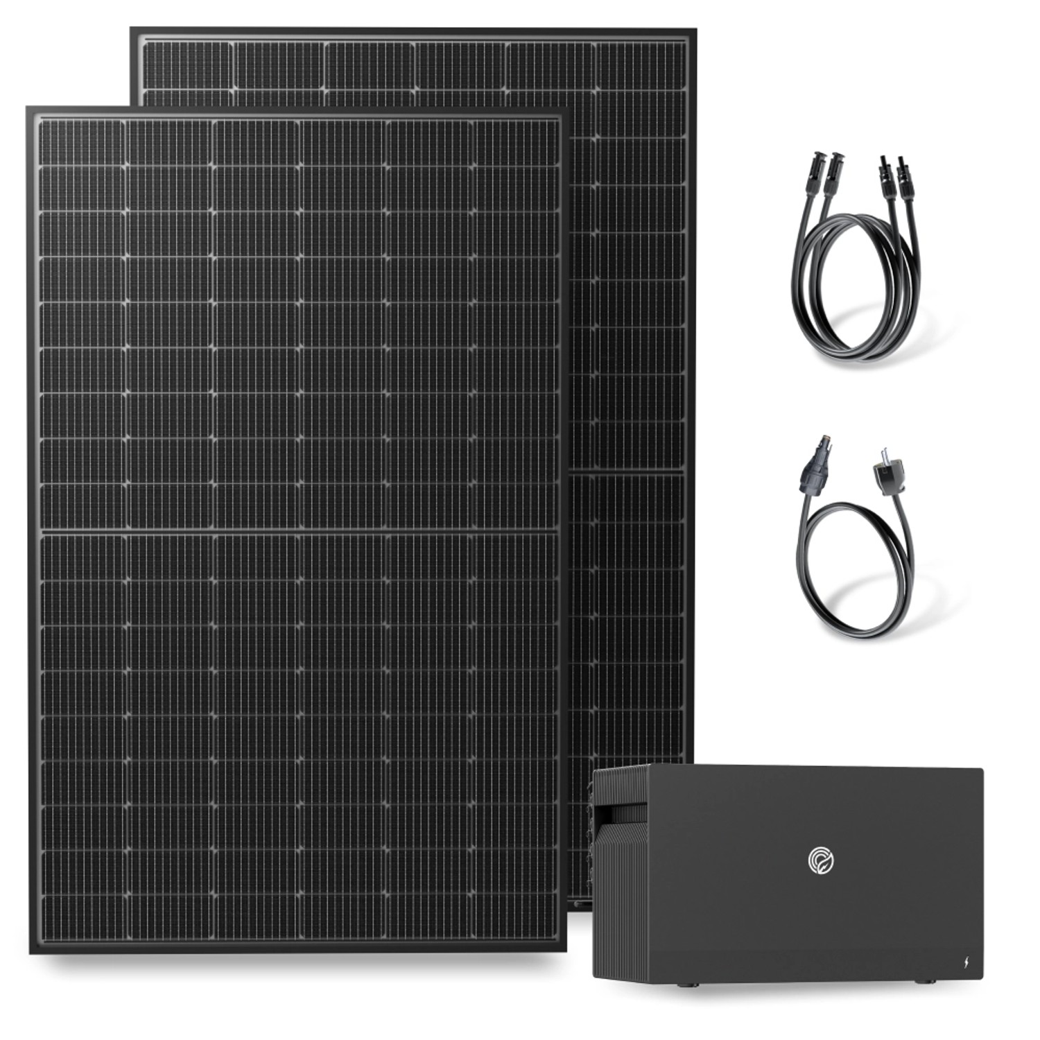 Solakon Balkonkraftwerk 900W 800W Solaranlage mit Speicher Steckerfertig Komplettset Photovoltaik Anlage 800W Kabel 3m von Solakon