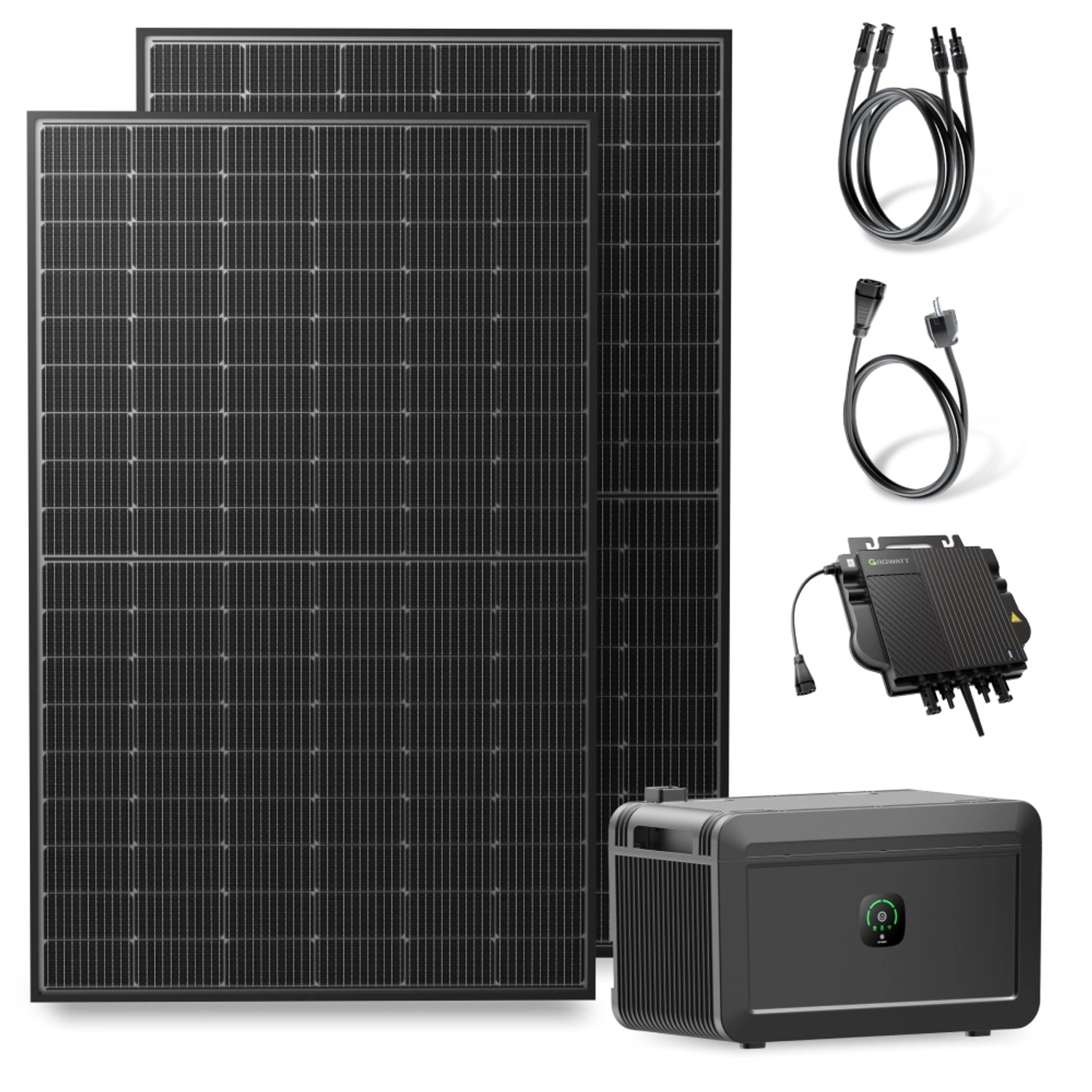 Solakon Balkonkraftwerk 900W 800W Solaranlage mit Speicher Steckerfertig Komplettset Photovoltaik Anlage 800W Kabellänge 5m Solakon Balkonkraftwerk 900W 800W Solaranlage mit Speicher Steckerfertig Komplettset Photovoltaik Anlage 800W Kabellänge 5m von Solakon