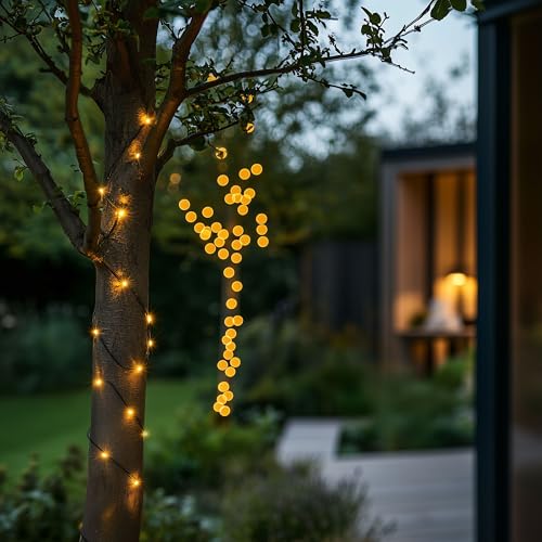 Solar Centre SolarCentre® Elan Outdoor USB Solar Lichterkette - Weiß und Warmweiß - 100 LEDs 10m von Solar Centre