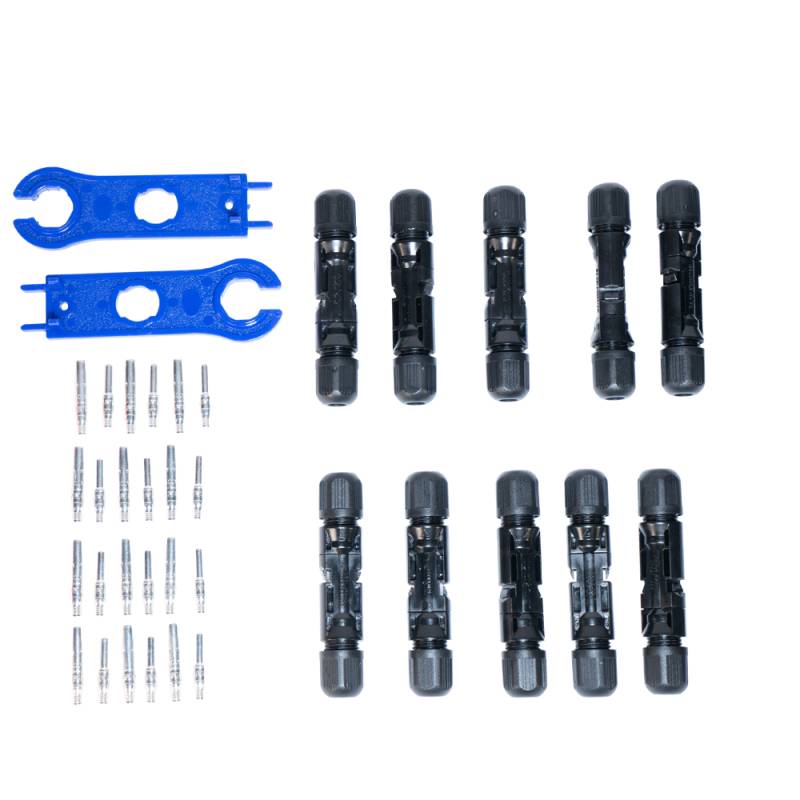 10 Paar MC4-Stecker und 2x MC4-Schraubenschlüssel von Solar-Haus