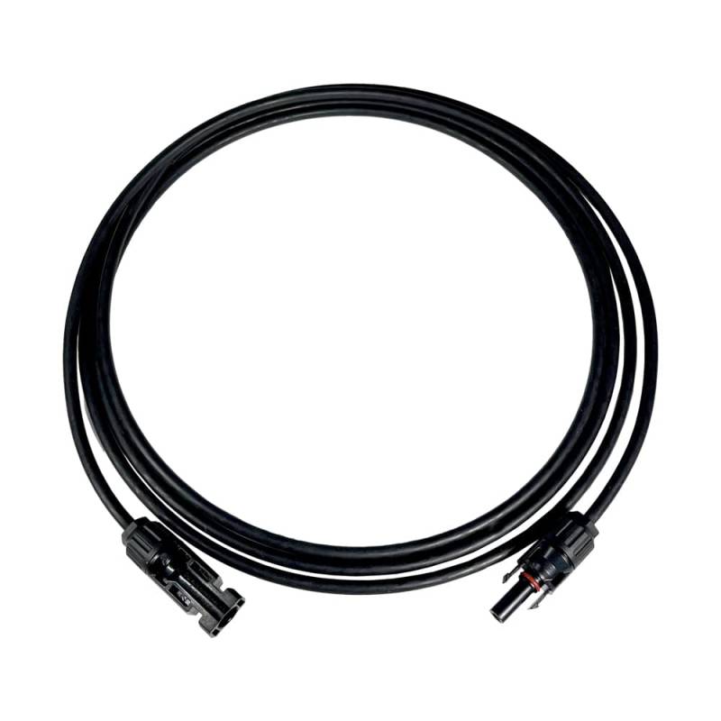 3 Meter PV Kabel Schwarz 6 mm² mit MC4 Stecker TÜV geprüft von Solar-Haus