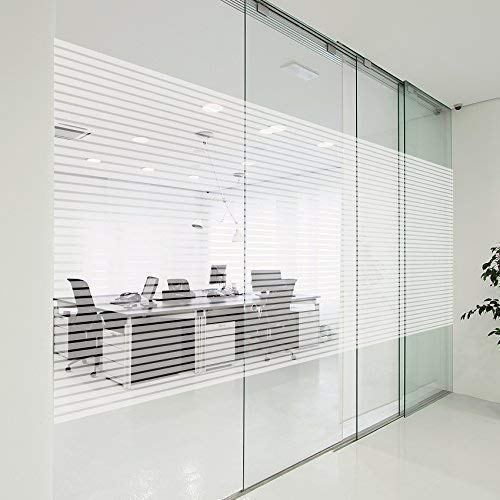 Solar Screen 5,91€/m² Milchglasfolie gestreift Sichtschutzfolie Sirius 152cm Breite Laufmeterware Fensterfolie Selbstklebend Folie Dekofolie mit Streifen/Linien Milchglas von Solar Screen