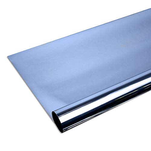 SolarScreen 6,57€/m² Fenster Folien Set Selbstklebende Spiegelfolie Blue 152cm Breite Folie Fensterfolie von Solar Screen
