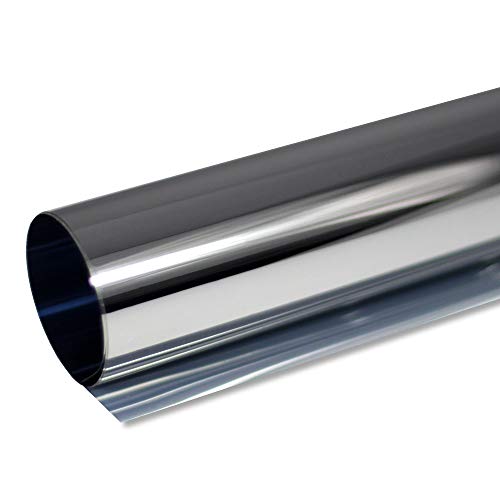 SolarScreen 8,01€/m² Fenster Folien Set Selbstklebende Spiegelfolie Silber 91cm Breite Folie Fensterfolie von Solar Screen