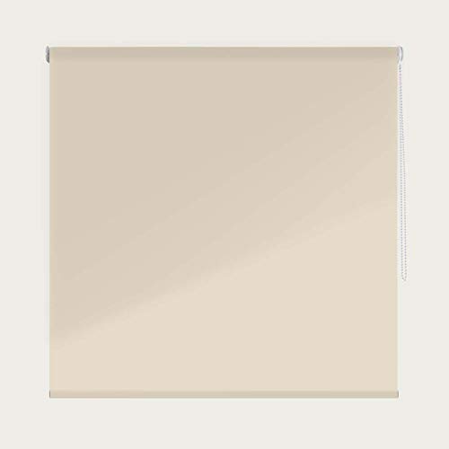 solardecor aufrollbare Abdunkelungsrollo undurchsichtig, Stoff, Beige, 120 x 190 x 10 cm von Solardecor