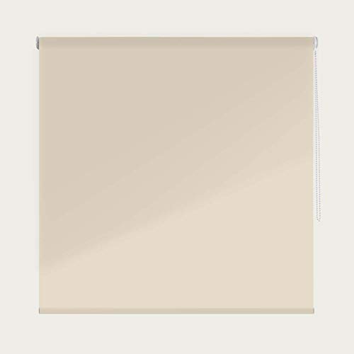 solardecor aufrollbare Abdunkelungsrollo undurchsichtig, Stoff, Beige, 90 x 190 x 10 cm von Solardecor