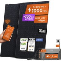 SOLARWAY Balkonkraftwerk 1000 Watt | Anker Solix PRO 1,6 kWh | Bifazial inkl. App & WiFi | Komplett von Solarway GmbH