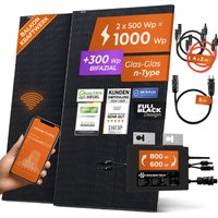 SOLARWAY Balkonkraftwerk 1000 Watt | Envertech 800 Watt | Bifazial inkl. App & WiFi | Komplett von Solarway GmbH