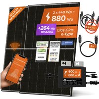 SOLARWAY Balkonkraftwerk 880 Watt | Envertech 600-800 Watt | Bifazial inkl. App & WiFi | Komplett von Solarway GmbH