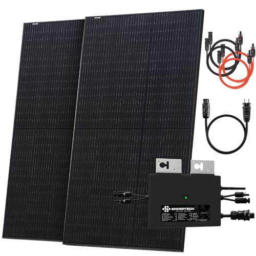 Solarway® 1000W Balkonkraftwerk 800W komplett Steckdose - neuester 800 Watt Wechselrichter - Solaranlage Komplettset - 500W bifaziale Solarmodule & Envertech & Zubehör von Solarway