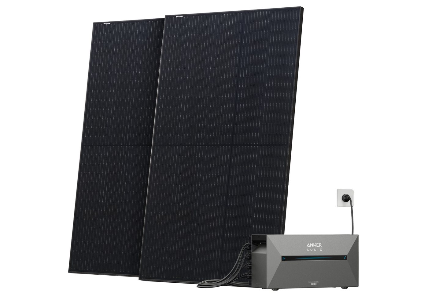 Solarway Balkonkraftwerk mit Speicher All in One 1000 Wp / 800 Watt 1,6 kWh Anker Solix 2 Pro, Monokristallin, Solaranlage Komplettset - 500W Solarmodule & Anker Speicher & Zubehör Solarway Balkonkraftwerk mit Speicher All in One 1000 Wp / 800 Watt 1,6 kWh Anker Solix 2 Pro, Monokristallin, Solaranlage Komplettset - 500W Solarmodule & Anker Speicher & Zubehör von Solarway