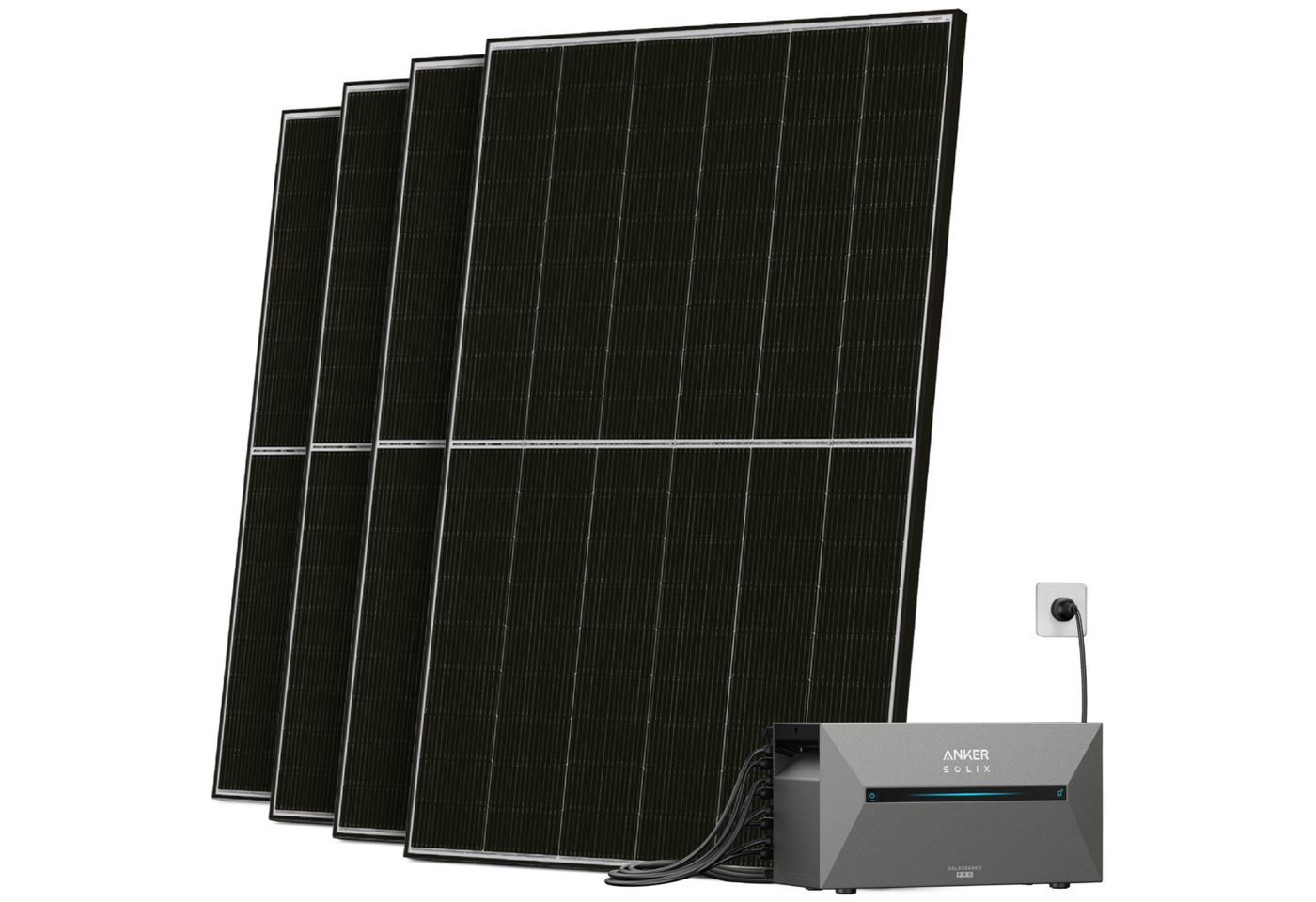 Solarway Balkonkraftwerk 1760 Wp / 800 Watt All in One mit 1,6 kWh Anker 2 Pro Speicher, Monokristallin, (440W Solarmodule & Anker Speicher & Zubehör), Komplettset Solaranlage Steckdose / Bifazial Solarway Balkonkraftwerk 1760 Wp / 800 Watt All in One mit 1,6 kWh Anker 2 Pro Speicher, Monokristallin, (440W Solarmodule & Anker Speicher & Zubehör), Komplettset Solaranlage Steckdose / Bifazial von Solarway