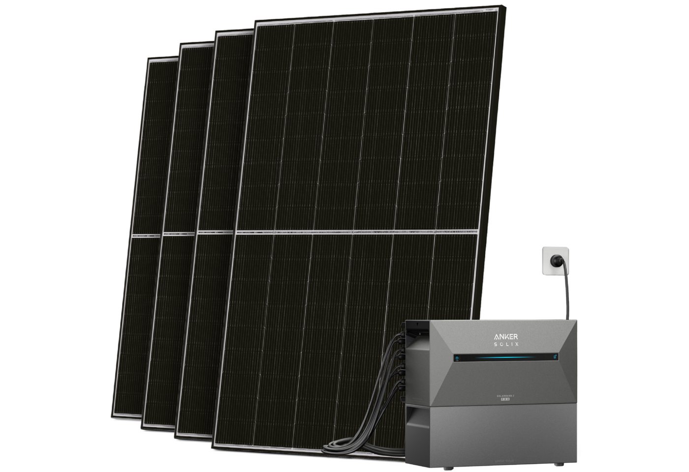 Solarway Balkonkraftwerk 1760 Wp / 800 Watt All in One mit 3,2 kWh Anker 2 Pro Speicher, Monokristallin, (440W Solarmodule & Anker Speicher & Zubehör), Solaranlage Komplettset Solarway Balkonkraftwerk 1760 Wp / 800 Watt All in One mit 3,2 kWh Anker 2 Pro Speicher, Monokristallin, (440W Solarmodule & Anker Speicher & Zubehör), Solaranlage Komplettset von Solarway