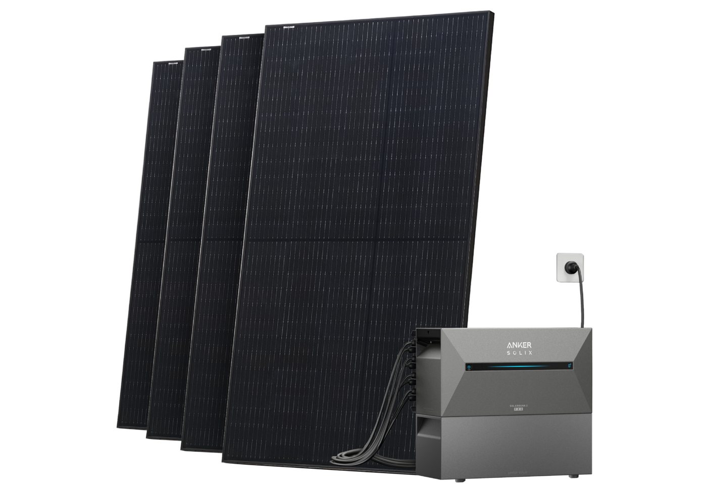 Solarway Balkonkraftwerk mit Speicher All in One 2000 Wp / 800 Watt 3,2 kWh Anker Solix 2 Pro, Monokristallin Solarway Balkonkraftwerk mit Speicher All in One 2000 Wp / 800 Watt 3,2 kWh Anker Solix 2 Pro, Monokristallin von Solarway