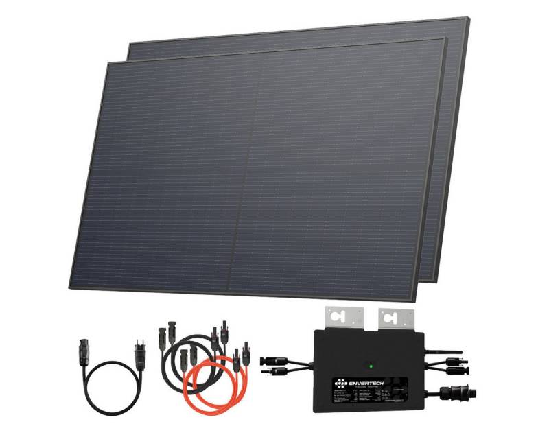 Solarway Balkonkraftwerk 880 Wp / 800 Watt Komplettset Solaranlage Steckdose / Bifazial, (JA Solar JAM54D41), neuester 800 Watt Wechselrichter Solarmodule & Envertech & Zubehör von Solarway
