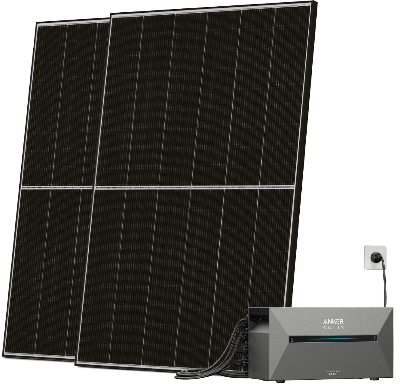 Solarway Balkonkraftwerk 880Wp / 800W All in One mit 1,6 kWh Anker 2 Pro Speicher, (440W bifaziale Solarmodule & Anker Speicher & Zubehör), komplett Steckdose Solaranlage Komplettset Solarway Balkonkraftwerk 880Wp / 800W All in One mit 1,6 kWh Anker 2 Pro Speicher, (440W bifaziale Solarmodule & Anker Speicher & Zubehör), komplett Steckdose Solaranlage Komplettset von Solarway