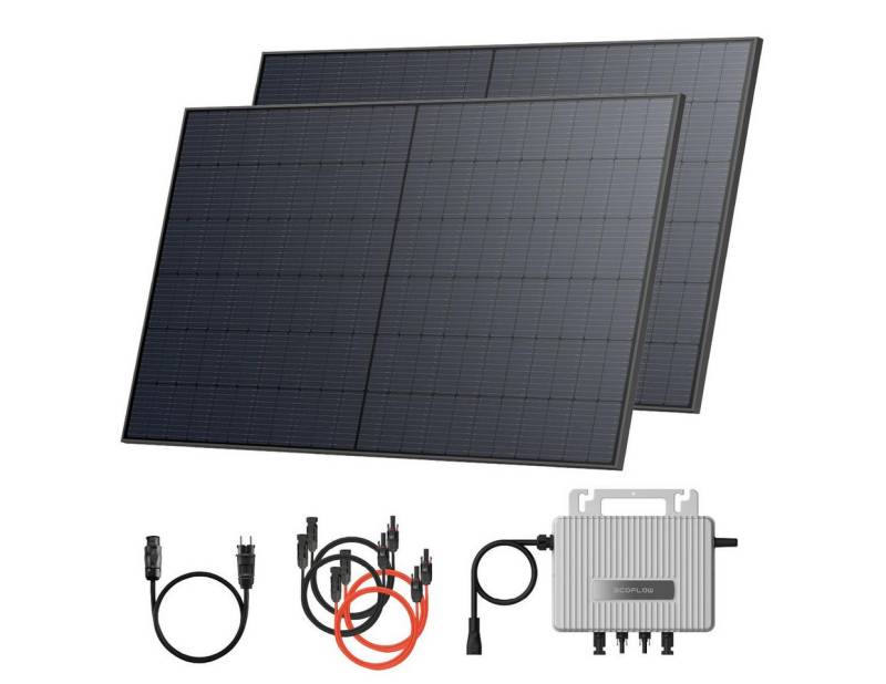 Solarway Balkonkraftwerk 880Wp / 800W komplett Steckdose - neuester EcoFlow Stream 800 Watt W, Monokristallin, EcoFlow Stream 800 Watt Wechselrichter - Solaranlage Komplettset - 44 von Solarway