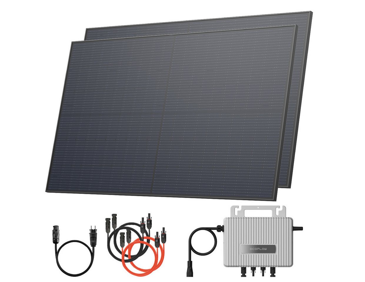 Solarway Balkonkraftwerk 880Wp / 800W komplett Steckdose - neuester EcoFlow Stream 800 Watt W, Monokristallin, EcoFlow Stream 800 Watt Wechselrichter - Solaranlage Komplettset - 44 von Solarway