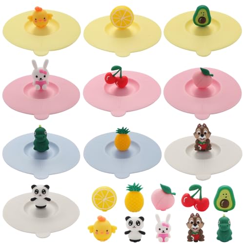 10 Stück Silikon Glasabdeckung Trinkglas 10 cm, Bunt Anti Staub Silikondeckel für Gläser, Silikon Deckel für Trinkgläser, für Wasserbecher, Weingläser, Kaffeebecher, Zuhause und Im Freien 10 Stück Silikon Glasabdeckung Trinkglas 10 cm, Bunt Anti Staub Silikondeckel für Gläser, Silikon Deckel für Trinkgläser, für Wasserbecher, Weingläser, Kaffeebecher, Zuhause und Im Freien von Solaverano