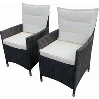Garten-Stühle Rattan 2er-Set, braun von Solax Sunshine
